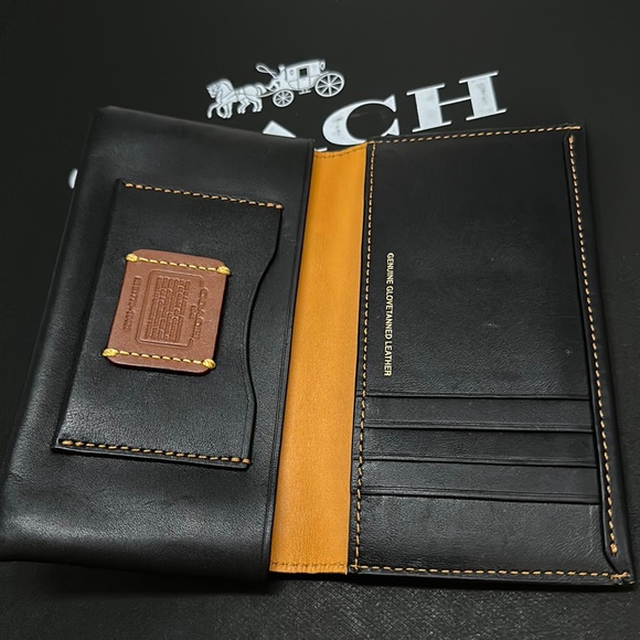Limited Edition Coach x Nasa Wallet Black Leather Card Phone Case bifold Card - Picture 5 of 8